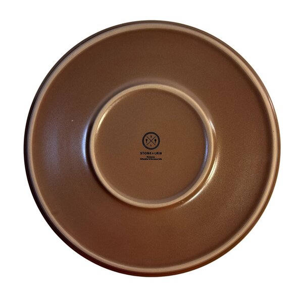 Stone + Lain Set-3 Stoneware Dinner Plates 10 1/4" Speckled Matte Brown *HEAVY* - Picture 6 of 6